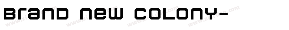 Brand New Colony字体转换